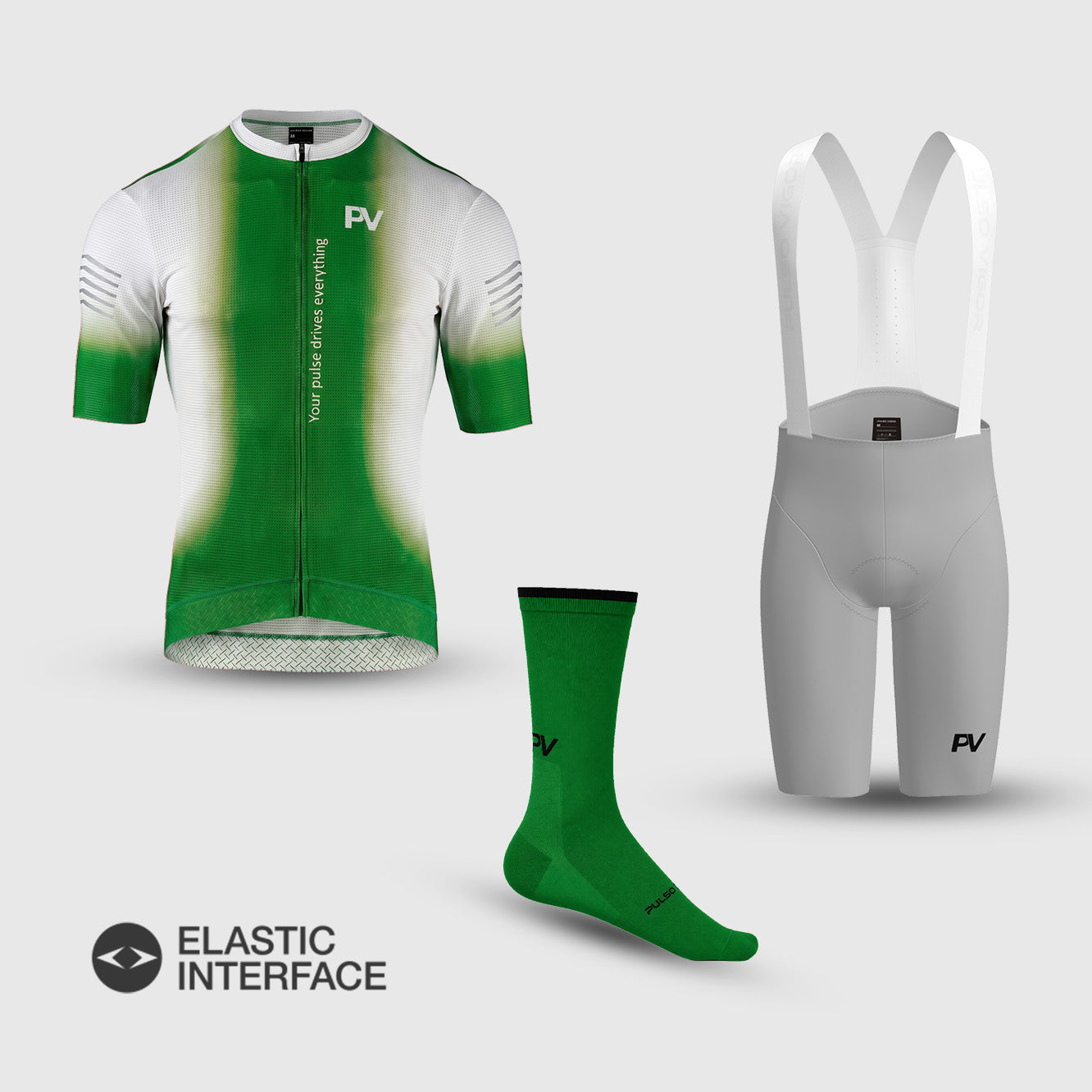 Men's Pro Team 1.0 Cycling Bundles - Green