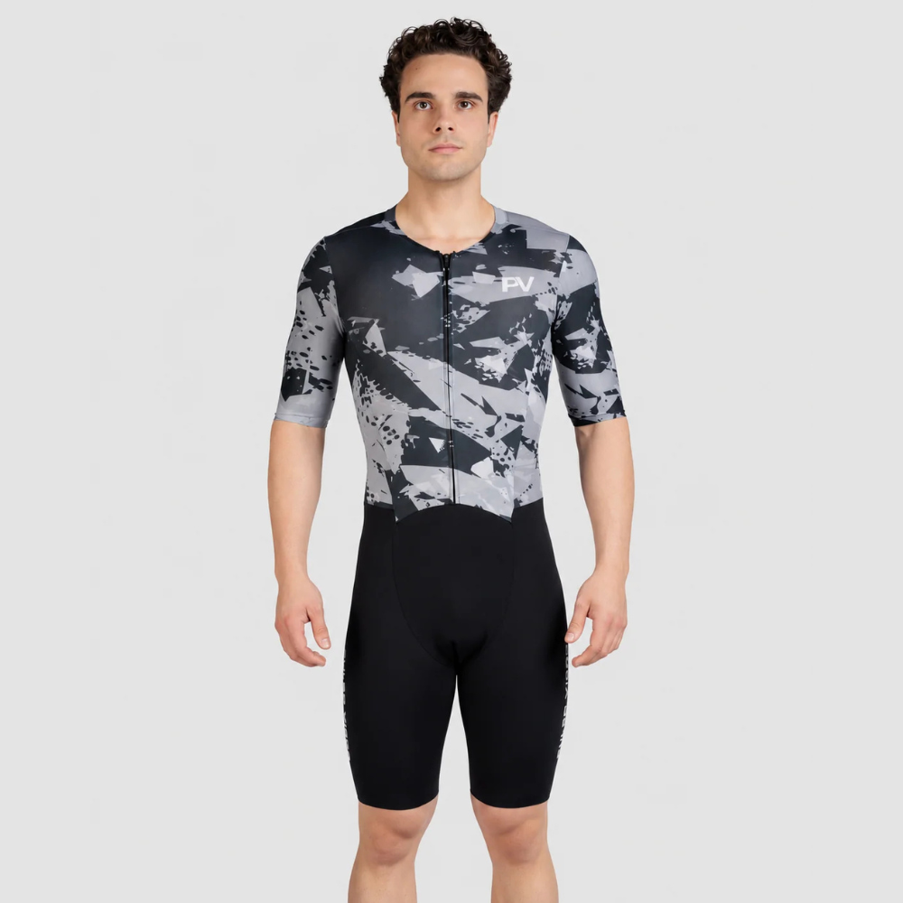Men's Pro 3.0  Padded Cycling Skin Suit – Black And Gray