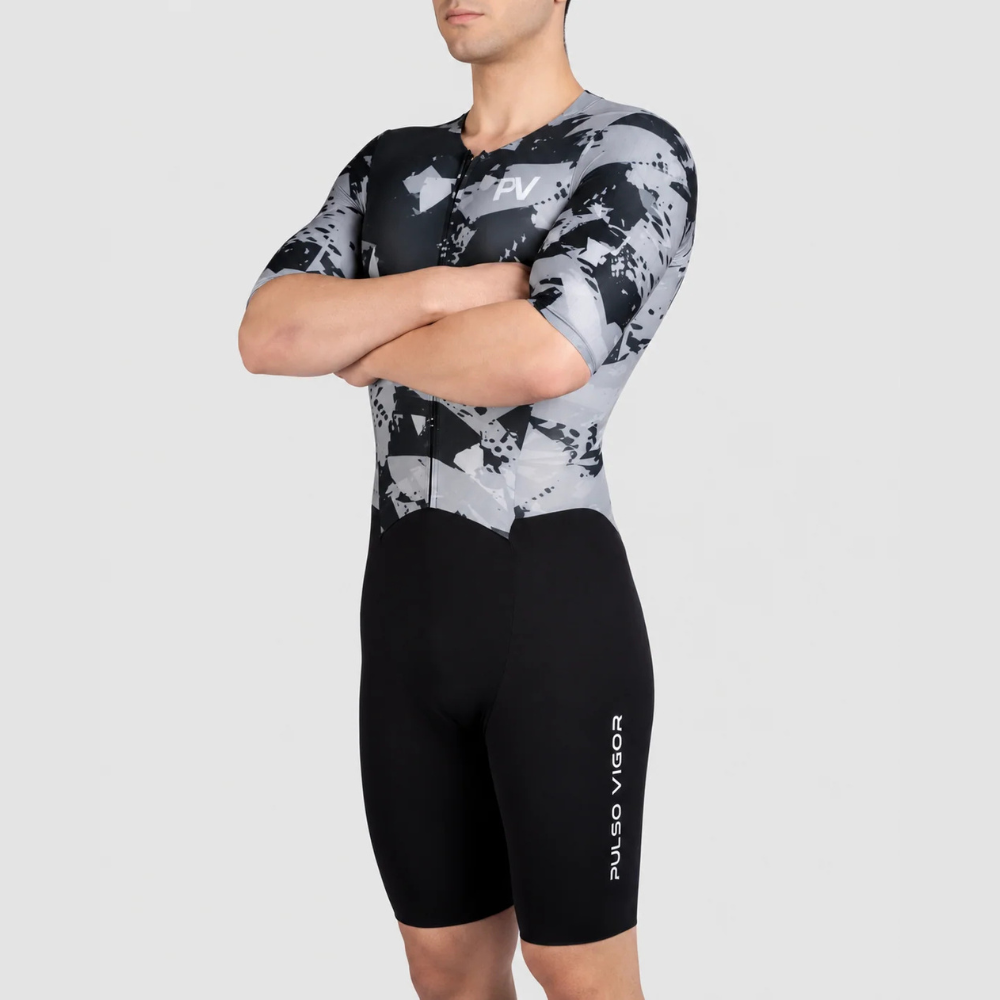 Men's Pro 3.0  Padded Cycling Skin Suit – Black And Gray
