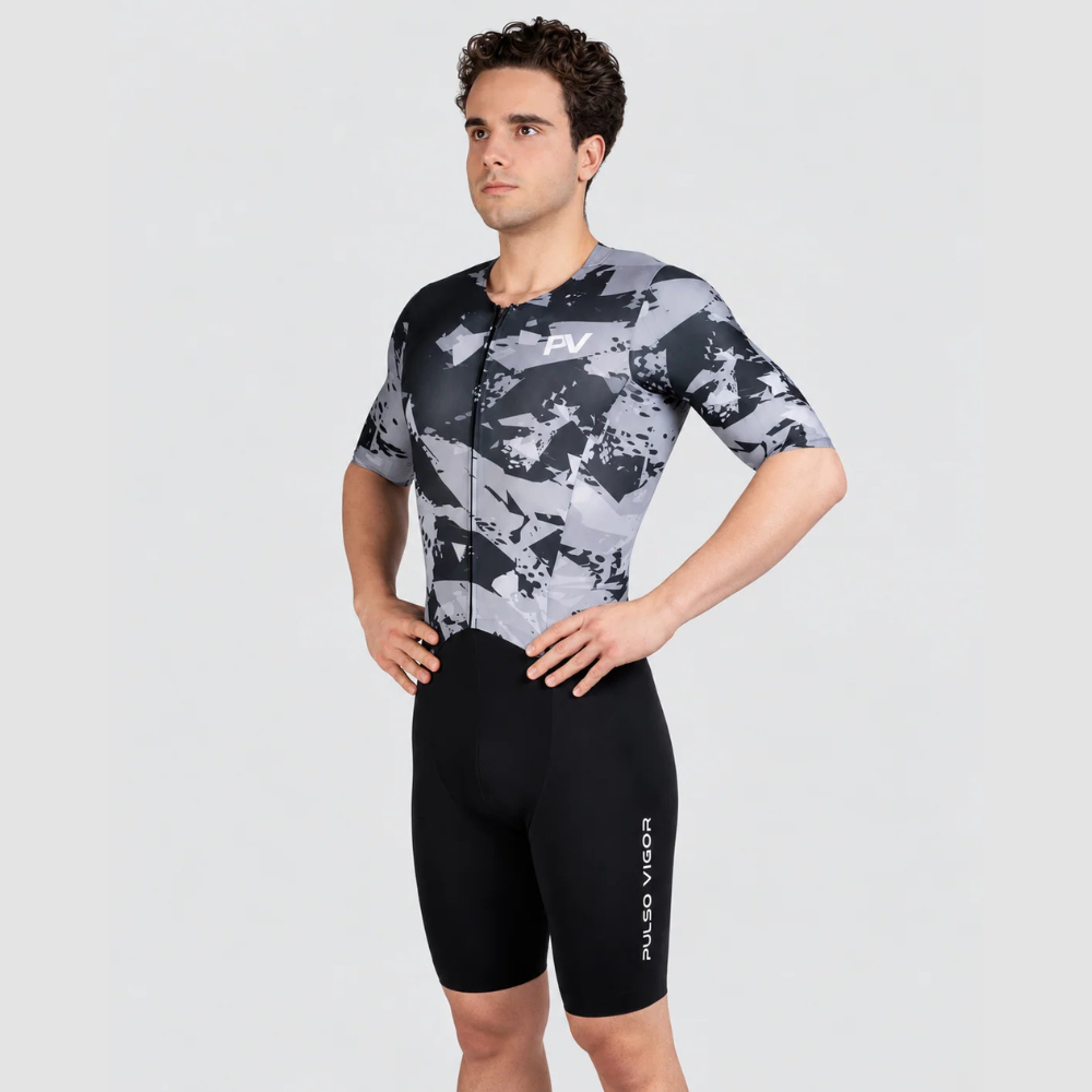 Men's Pro 3.0  Padded Cycling Skin Suit – Black And Gray