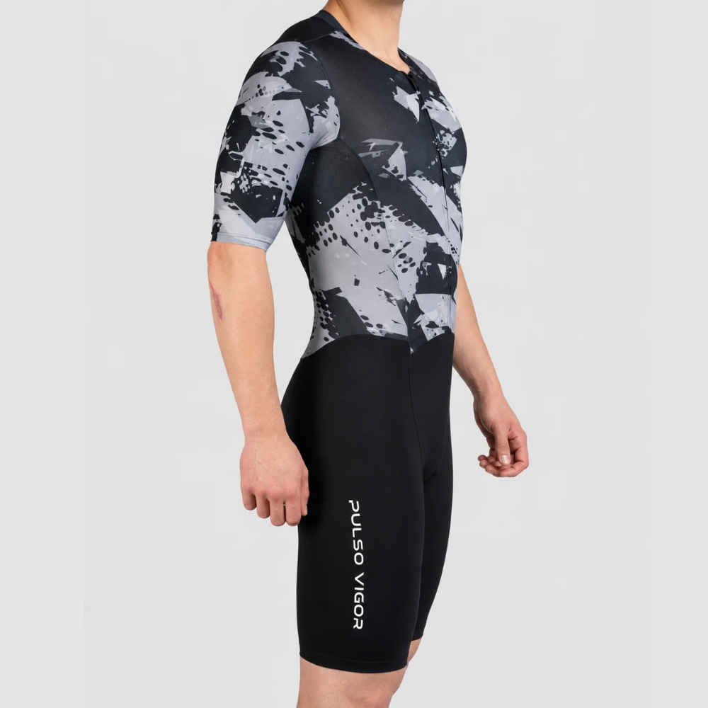 Men's Pro 3.0  Padded Cycling Skin Suit – Black And Gray