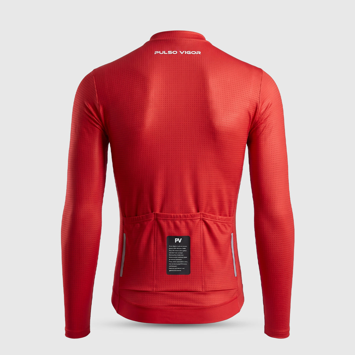 Men's Classic Long Sleeve Summer Cycling Jersey – Red
