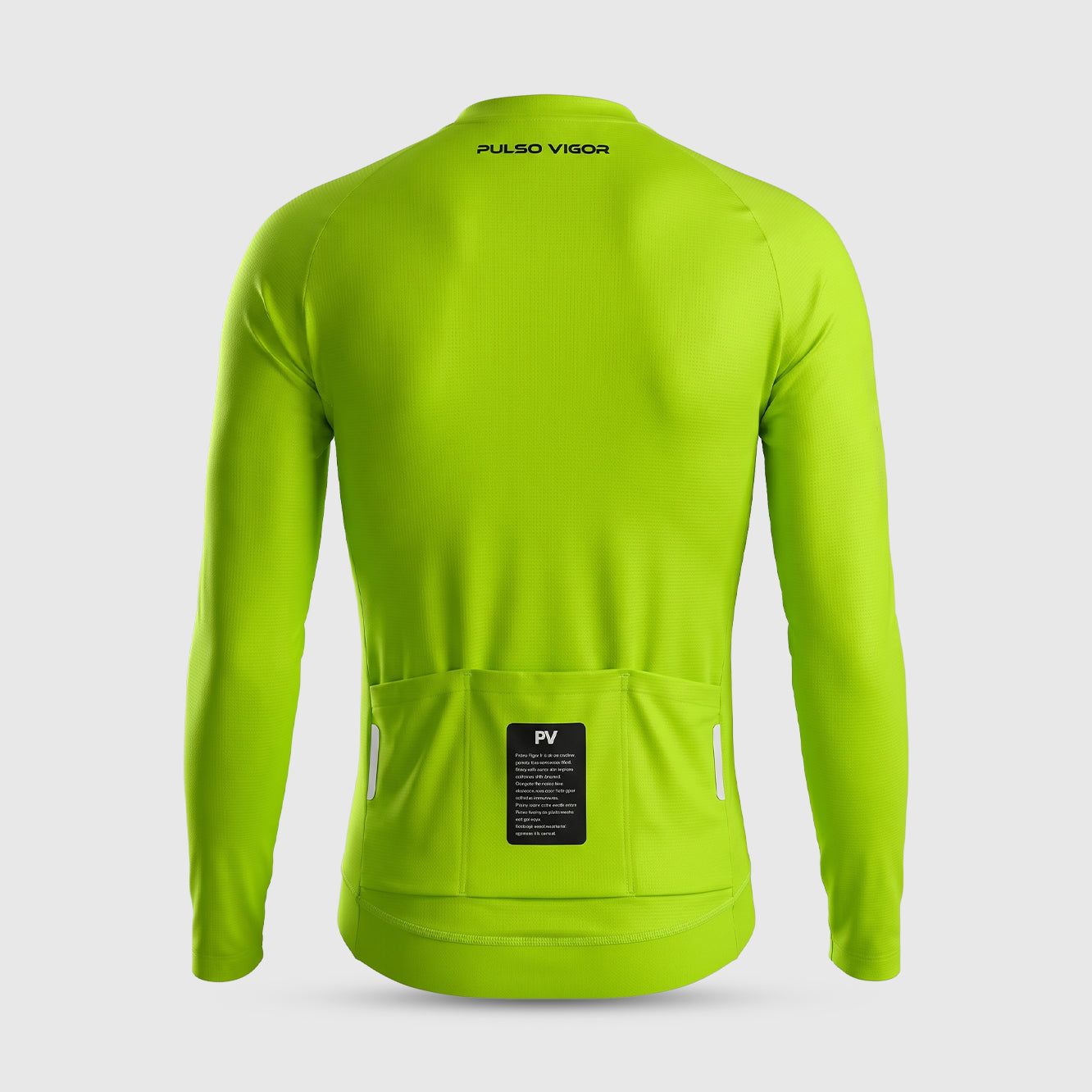 Men's Classic Long Sleeve Summer Cycling Jersey – Fluorescent Green