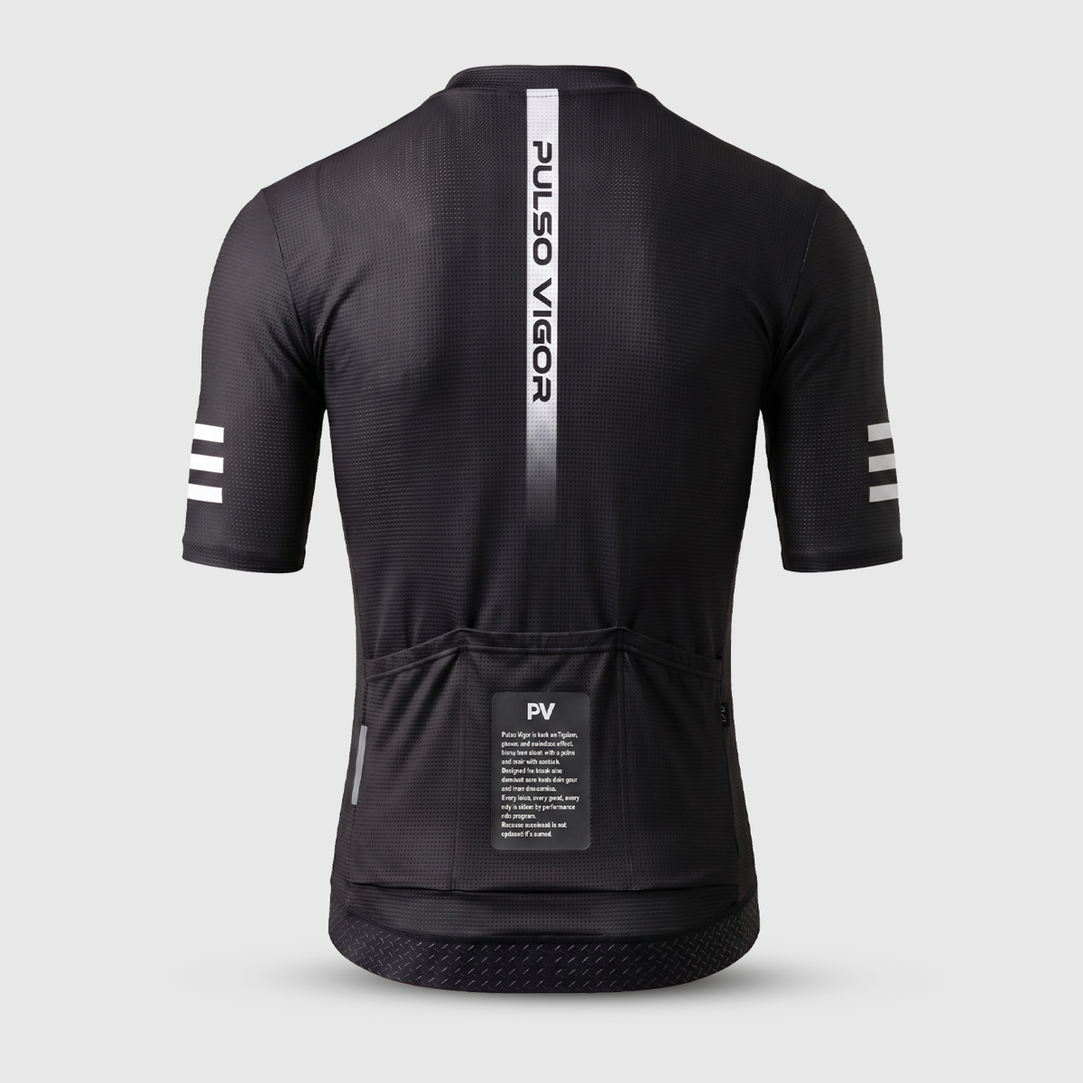 Men's Signature Summer Cycling Jersey – Black/White
