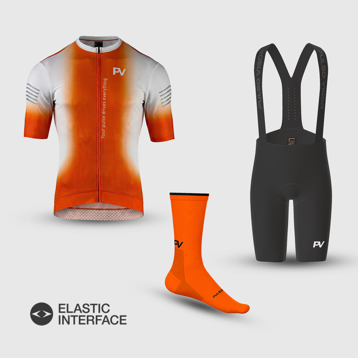 Men's Pro Team 1.0 Cycling Bundles - Orange