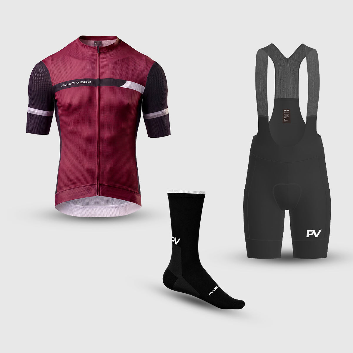 Men's Apex Cycling Bundles - Wine Red