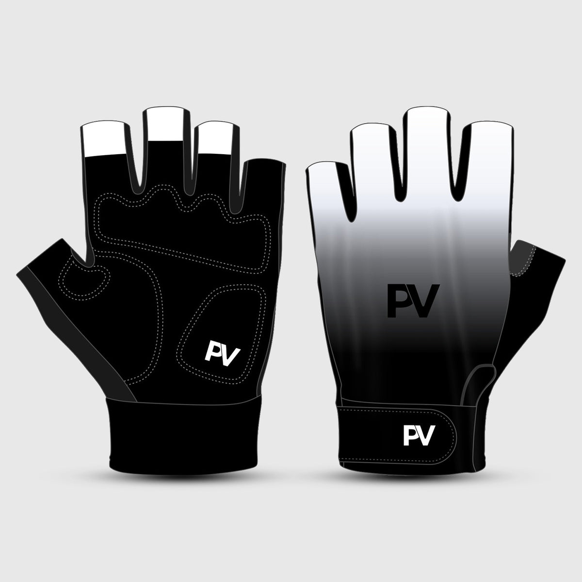 Pro Team 1.0 Unisex Short Finger Cycling Gloves – Black