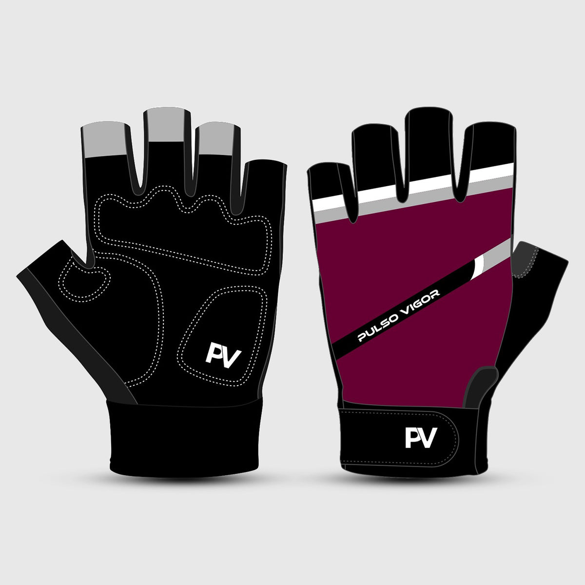 Apex Unisex Short Finger Cycling Gloves – Wine Red