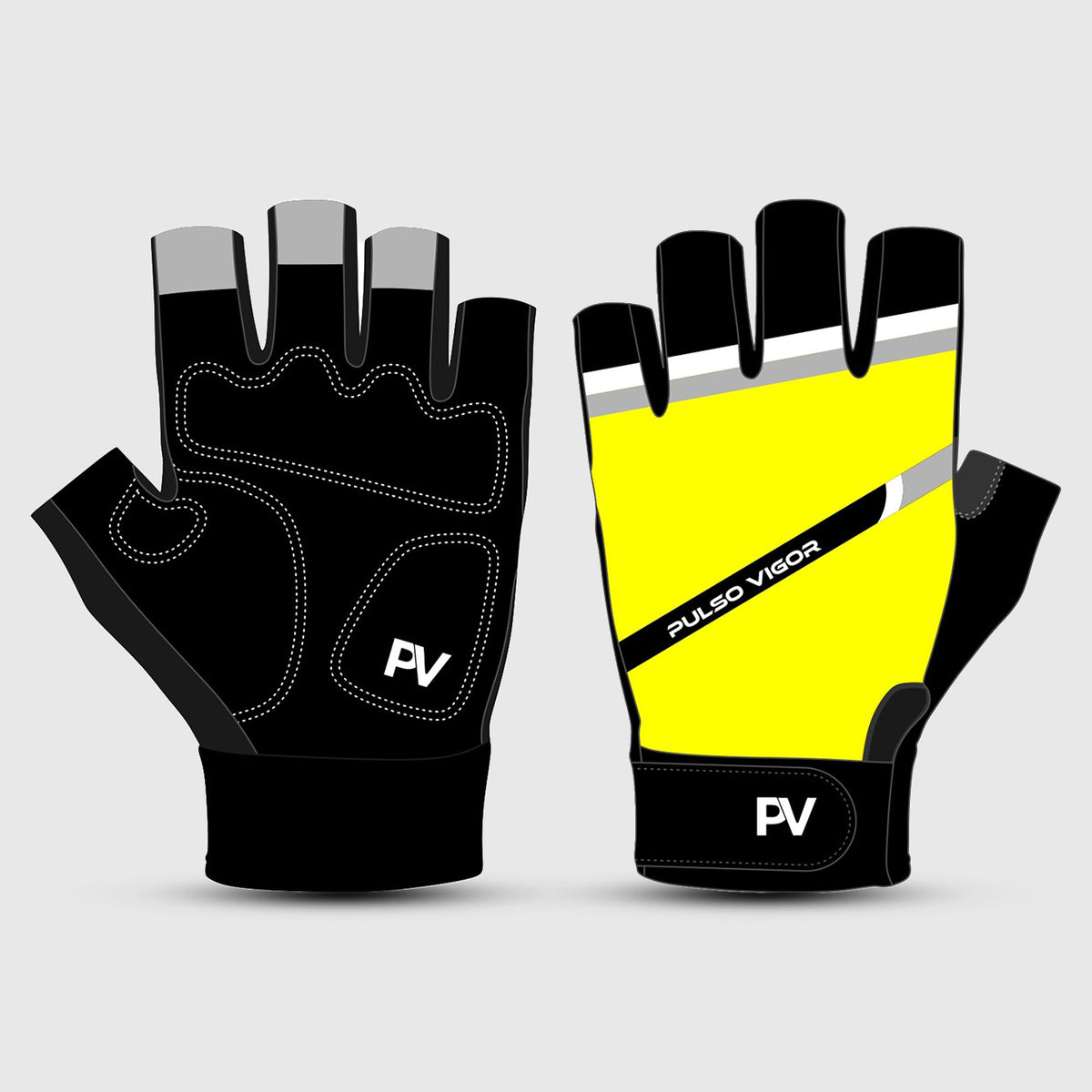 Apex Unisex Short Finger Cycling Gloves – Yellow