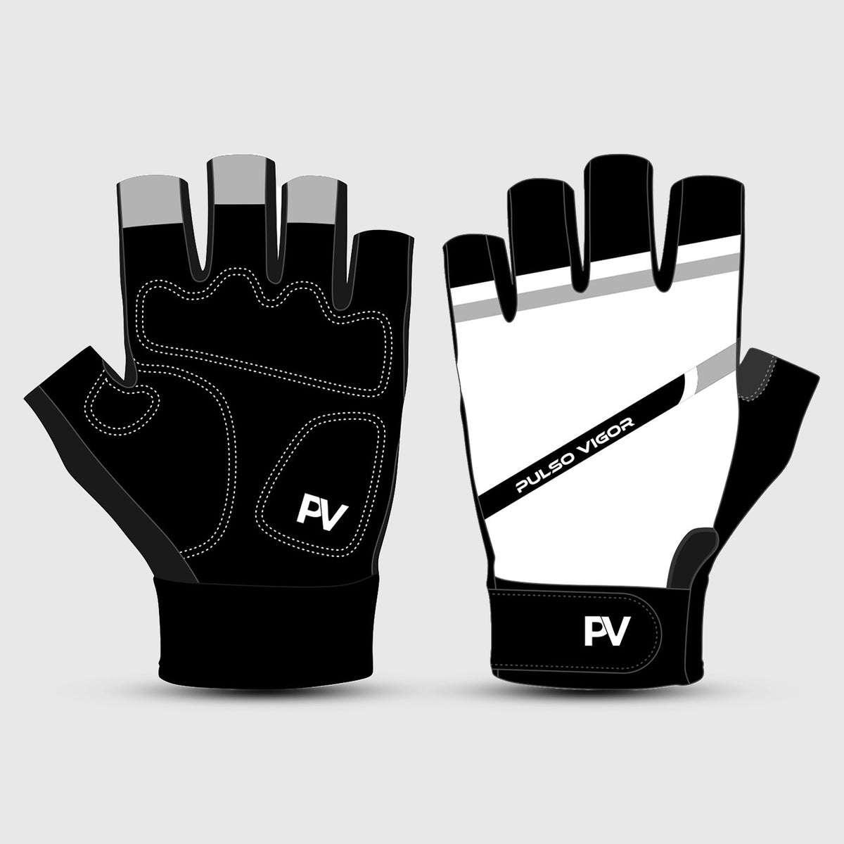 Apex Unisex Short Finger Cycling Gloves – White