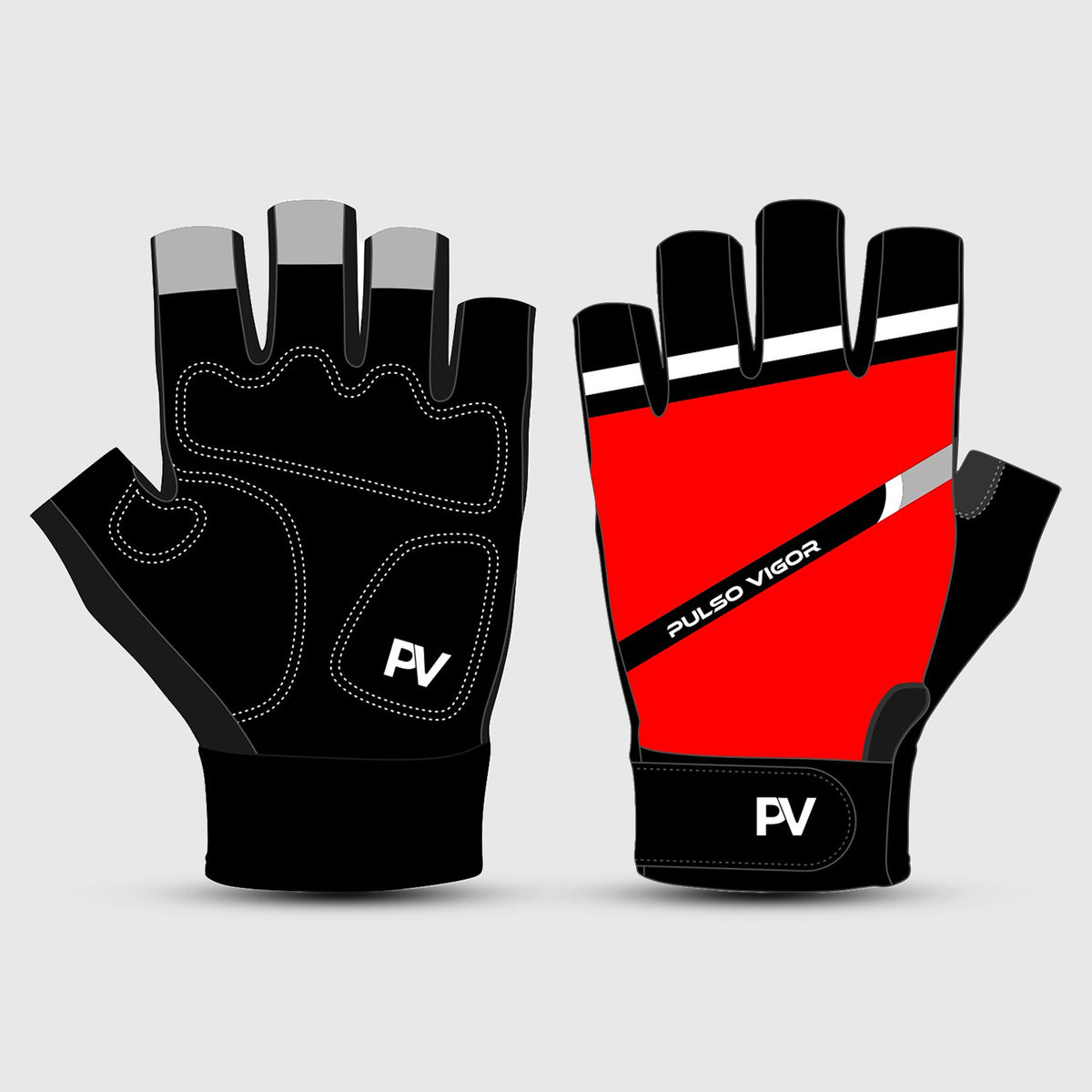 Apex Unisex Short Finger Cycling Gloves – Red