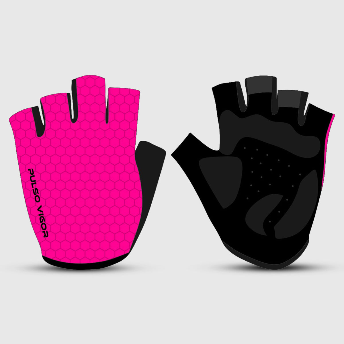 All Day Unisex Short Finger Cycling Gloves – Pink