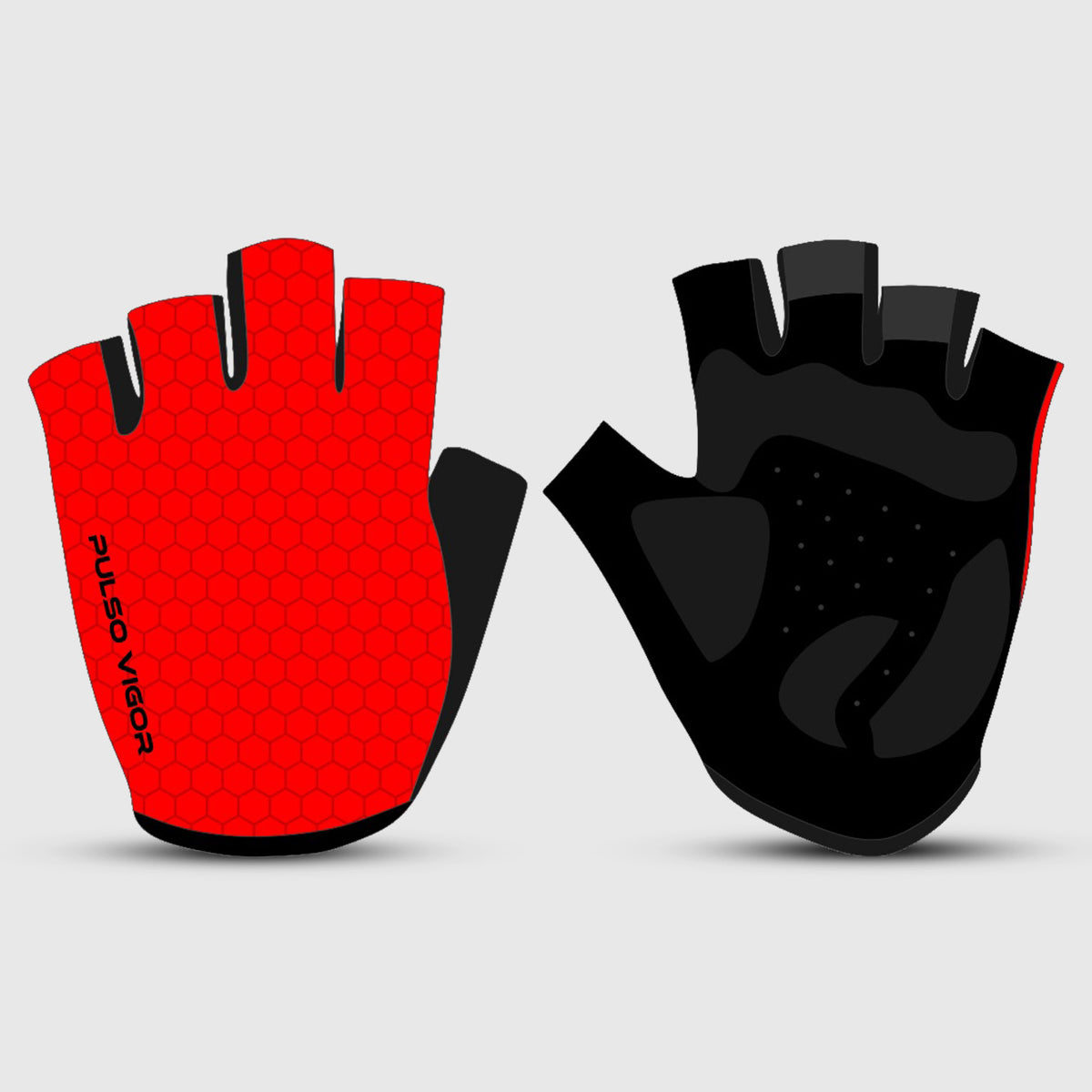 All Day Unisex Short Finger Cycling Gloves – Red
