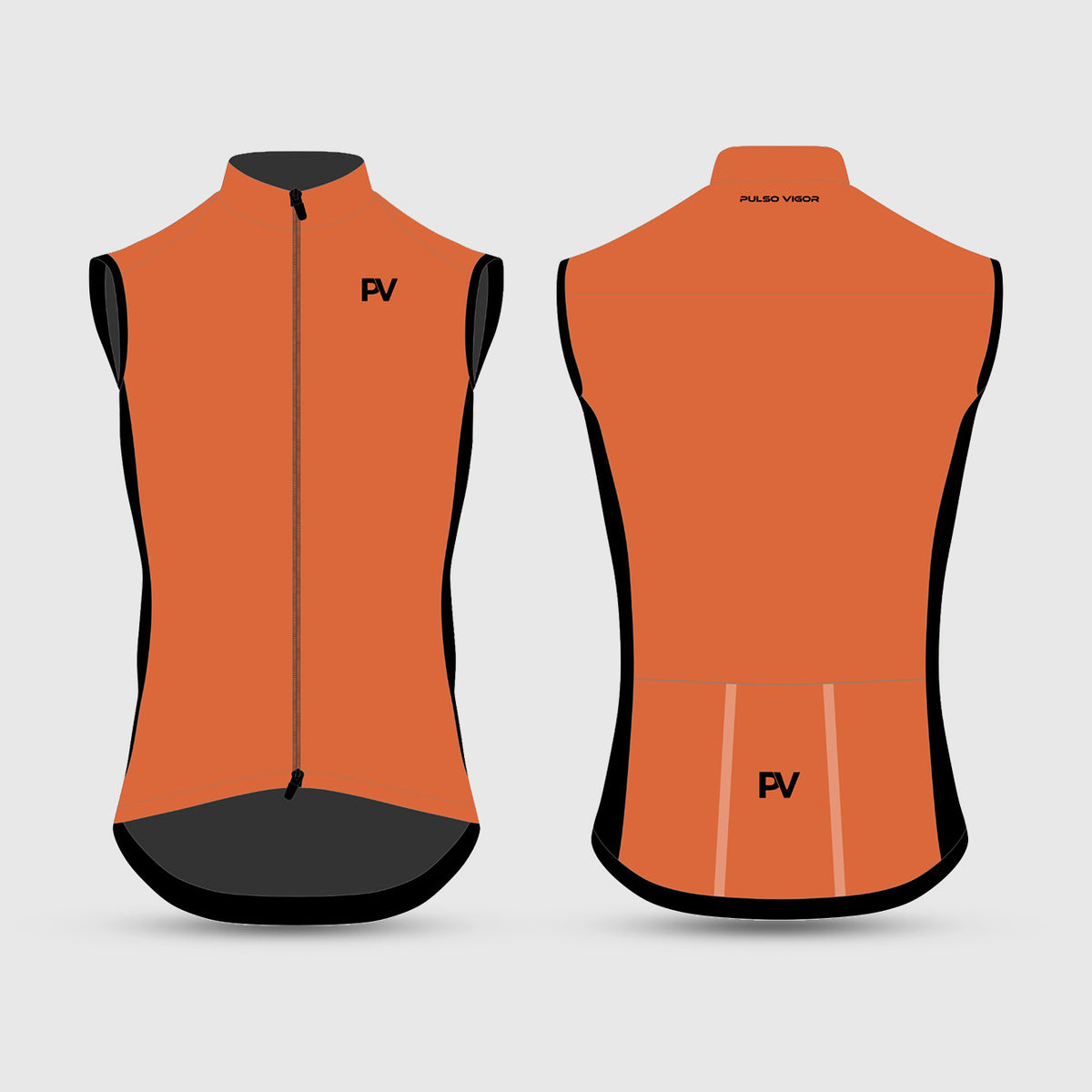 Men's Fusion Lightweight Windproof Cycling Vest – Orange