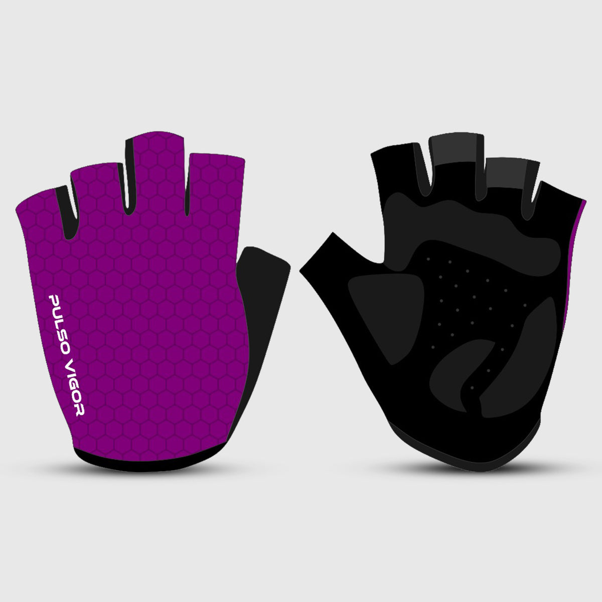 All Day Unisex Short Finger Cycling Gloves – Purple