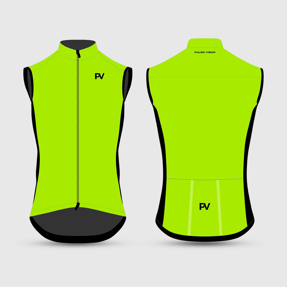 Men's Fusion Lightweight Windproof Cycling Vest – Fluorescent Yellow