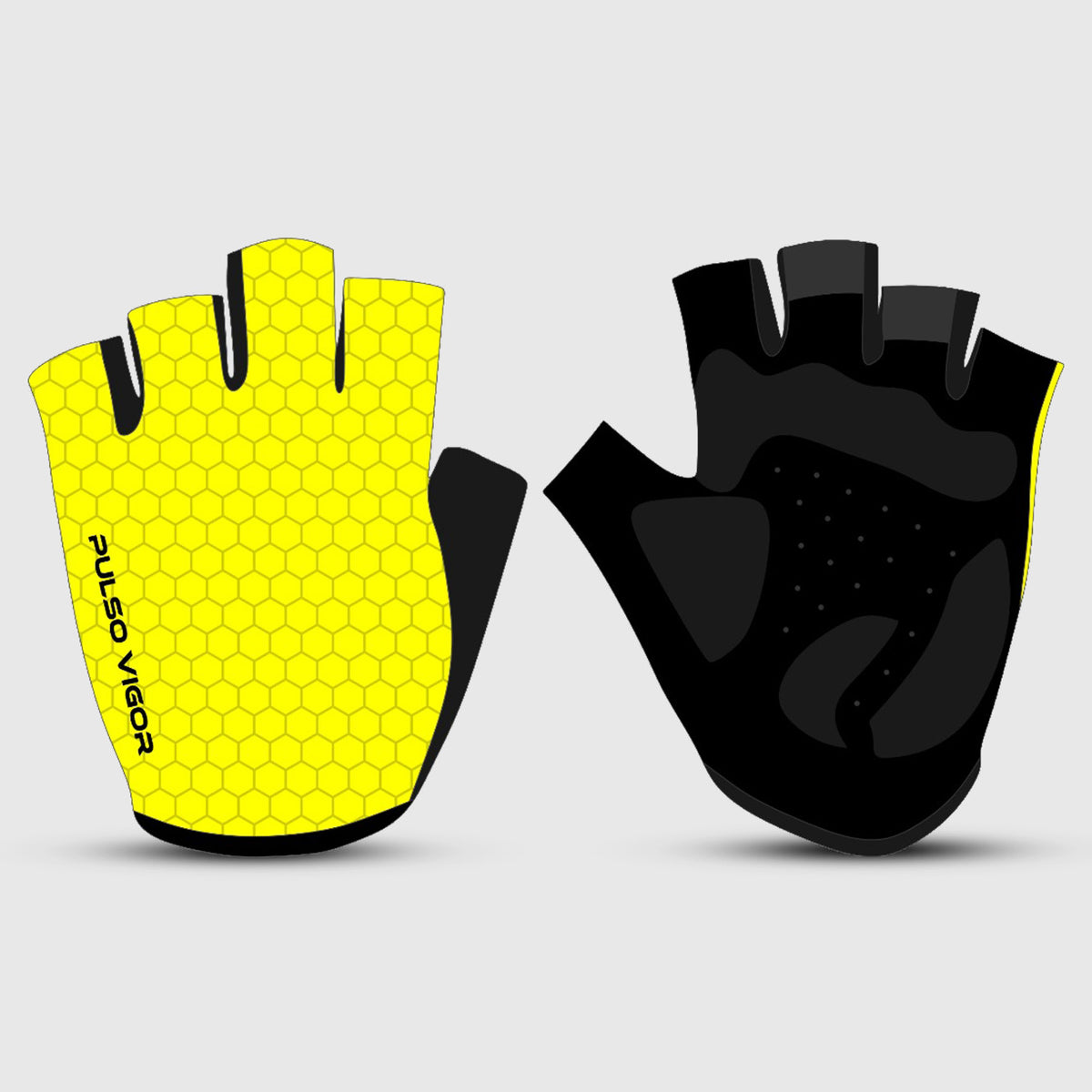 All Day Unisex Short Finger Cycling Gloves – Yellow