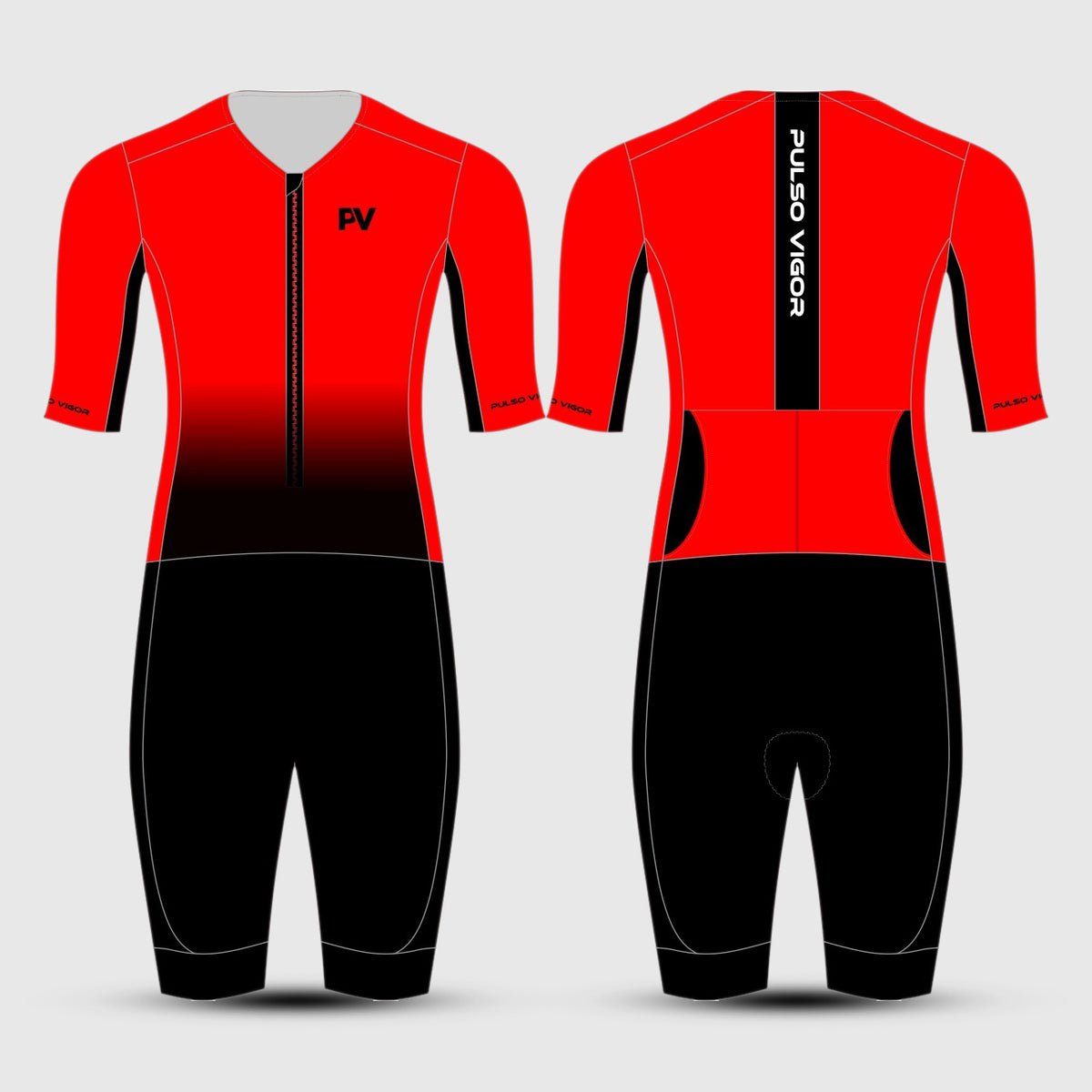 Men's Signature Padded Triathlon Suit – Red