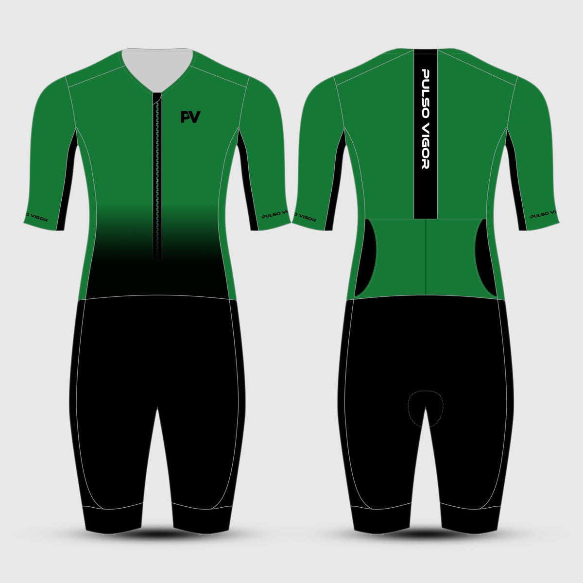Men's Signature Padded Triathlon Suit – Green